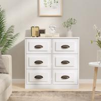 Dressoir 70x35x67,5 cm bewerkt hout hoogglans wit
