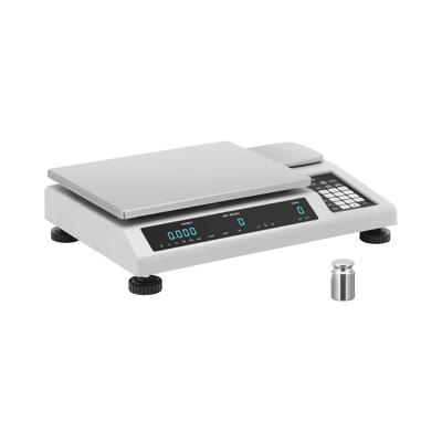 Telweegschaal - 50 kg / 1 g - 34,5 x 26 cm - 3 LED - met referentieweegschaal 25 kg / 0,05 g - 11,4 x 11,4 cm