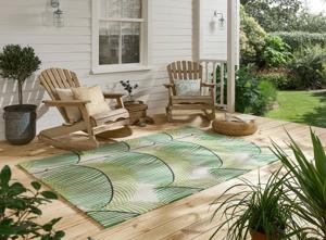Sanderson - Manila Leaf-Botanical Green outdoor 446107 - 250x350 cm Vloerkleed