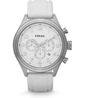 Horlogeband Fossil BQ1032 Silicoon Wit 22mm
