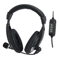 LogiLink HS0019 hoofdtelefoon/headset Hoofdband Zwart
