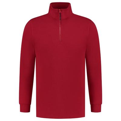 Tricorp sweater ritskraag - Casual - 301010 - rood - maat M