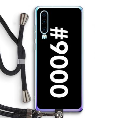 #9000: Huawei P30 Transparant Hoesje met koord