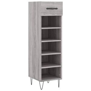 The Living Store - Schoenenkast - grijs sonoma eiken - 30 x 35 x 105 cm - Duurzaam materiaal