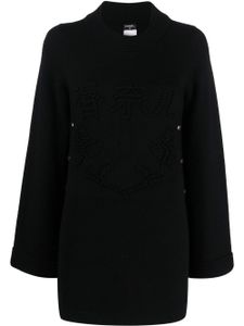 CHANEL Pre-Owned robe en cachemire à motif CC brodé (2010) - Noir