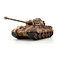 Torro Pro-Edition RC Tank 1/16 Königstiger camo 1944 Eastern Front IR + Rook in luxe houten krat - thumbnail