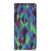 Samsung Galaxy A22 4G | M22 Stand Case Abstract Green Blue - thumbnail