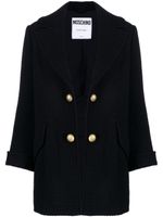 Moschino manteau en laine vierge à design ouvert - Noir