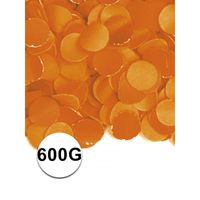 Zakje met 600 gram oranje confetti   - - thumbnail