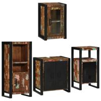 Badkamermeubelset 4 pcs Multikleur Massief gerecycled hout