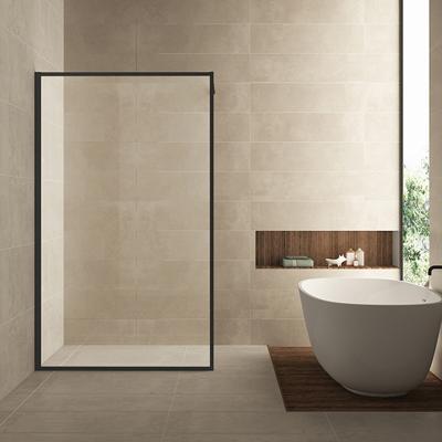 Wiesbaden Square Inloopdouche 120x200 cm Nano Helder Glas Mat Zwart