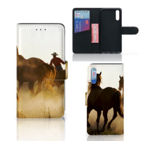 Huawei P20 Telefoonhoesje met Pasjes Design Cowboy