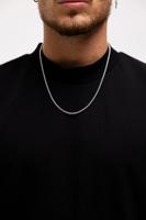 Qream Wheat Ketting Heren Zilver - Maat 50cm - Kleur: Zilver | Soccerfanshop