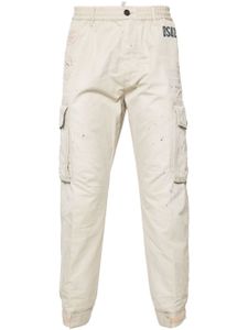 DSQUARED2 pantalon cargo D2 Stamps - Tons neutres