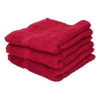 3x Voordelige handdoeken rood 50 x 100 cm 420 grams