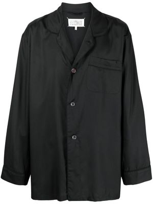 Maison Margiela chemise en soie à manches longues - Noir