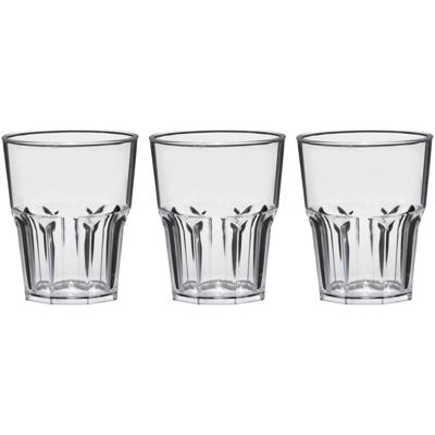 Shotglazen - 6x stuks - 40 ml - onbreekbaar kunststof - transparant - shotglaasjes