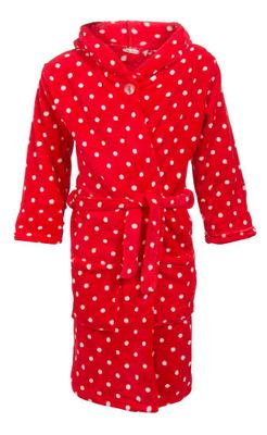 Stippen badjas rood - 98/104