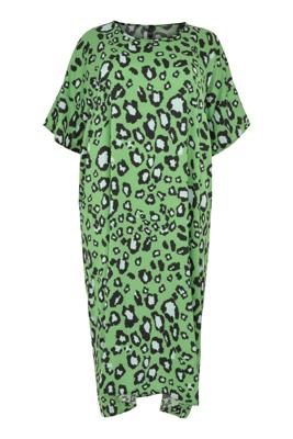 Yoek Midi jurk AFRICA | Groen | Maat 58/60