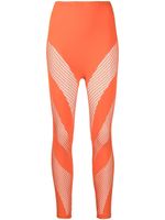 Philipp Plein legging en maille ajourée à design sans coutures - Orange