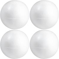 Piepschuim hobby vorm - 4x - bol - 15 cm - DIY knutsel figuren - halve schalen