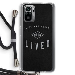 To be lived: Xiaomi Redmi Note 10S Transparant Hoesje met koord