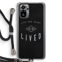 To be lived: Xiaomi Redmi Note 10S Transparant Hoesje met koord