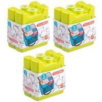 Plasticforte kleine koelelementen - 6x stuks - 100 grams - 7 x 8 cm - groen - plastic