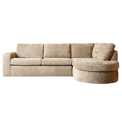 MySofa Alma | Beige | 2,5 zits + Divan Rechts
