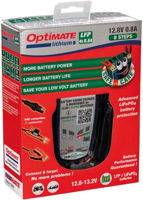 TecMATE acculader "optimate lithium 4s 0.8a".