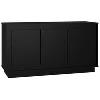 vidaXL Dressoir 102x35x55 cm bewerkt hout zwart - thumbnail