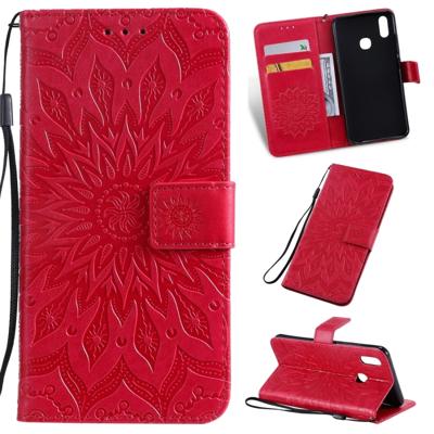 Gedrukt afdrukken zonnebloem patroon horizontale Flip PU lederen draagtas voor vivo Y93/Y91/Y95 met houder & kaartsleuven & portemonnee & Lanyard (ro