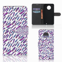 Motorola Moto G6 Plus Telefoon Hoesje Feathers Color - thumbnail