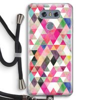 Gekleurde driehoekjes: LG G6 Transparant Hoesje met koord