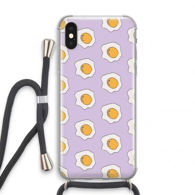 Bacon to my eggs #1: iPhone XS Transparant Hoesje met koord