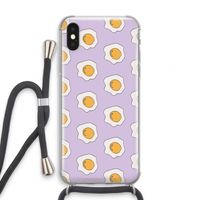 Bacon to my eggs #1: iPhone XS Transparant Hoesje met koord