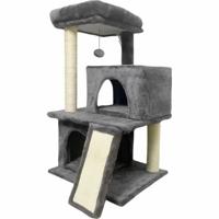 Krabpaal voor Katten FLOPI Dark Grijs Pluche Hout (1 Stuks)