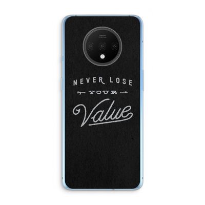Never lose your value: OnePlus 7T Transparant Hoesje