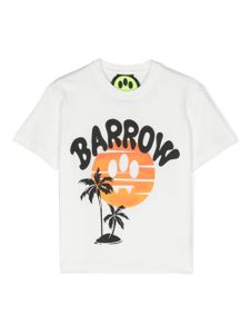 Barrow kids t-shirt en coton à imprimé graphique - Blanc