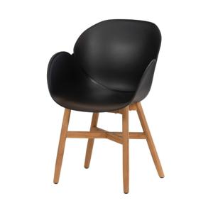 Exotan Tulip fauteuil teak zwart