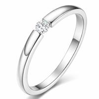Cilla Jewels edelstaal ring Crystal Silver-18mm
