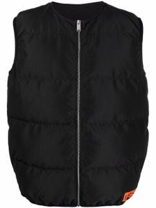 Heron Preston gilet matelassé à bande logo - Noir