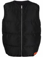 Heron Preston gilet matelassé à bande logo - Noir