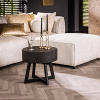 LifestyleFurn Ronde Salontafel 'Chanielle' Liquid metal, 50cm
