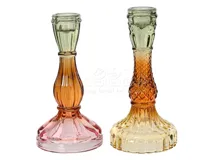 Kandelaar Glas Color 16,5cm Assorti 1st
