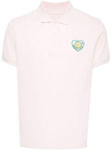 Moncler polo en coton à logo brodé - Rose