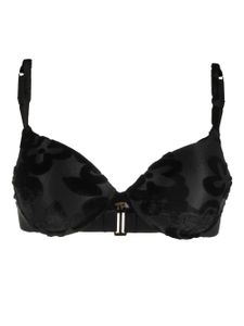 TOM FORD soutien-gorge fleuri à armatures - Noir