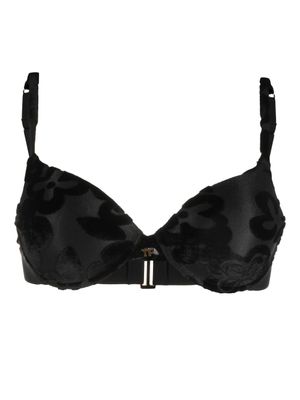 TOM FORD soutien-gorge fleuri à armatures - Noir