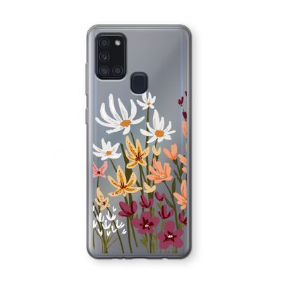Painted wildflowers: Samsung Galaxy A21s Transparant Hoesje