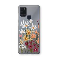 Painted wildflowers: Samsung Galaxy A21s Transparant Hoesje